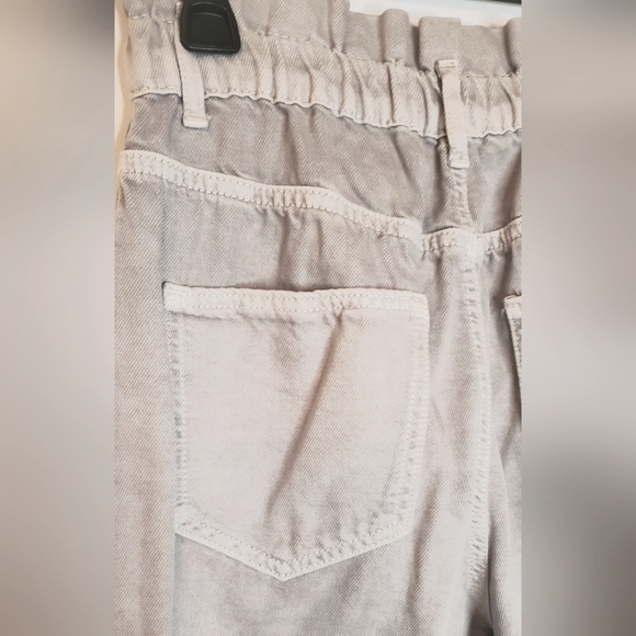 NWOT ZARA -size M-women oversize denim grey jeans-high-rise-stretch waist - Picture 8 of 12